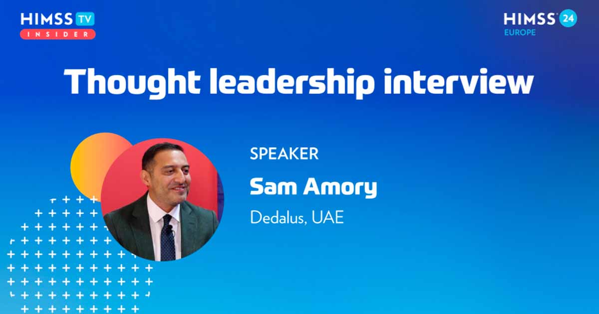 Sam Amory at Dedalus AMEA_HIMSS24 Europe