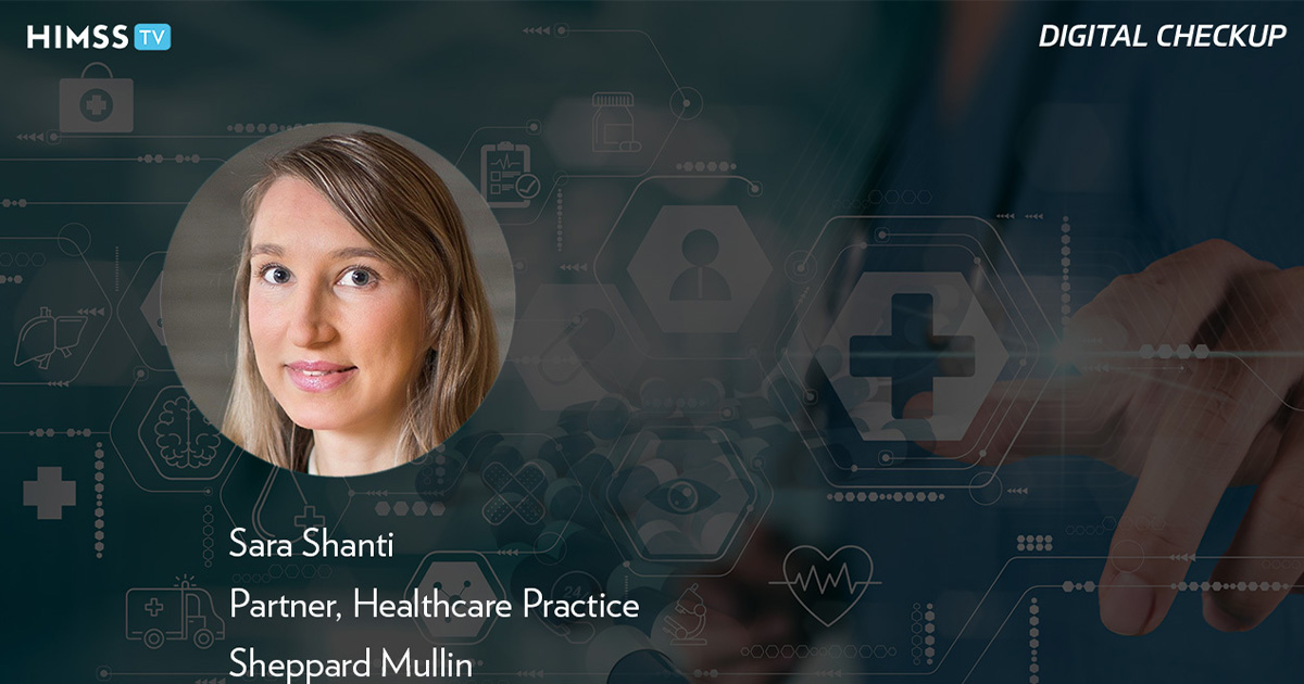 Sara Shanti at Sheppard Mullin_Digital healthcare on modern virtual screen Photo:everythingpossible/iStock/Getty Images Plus