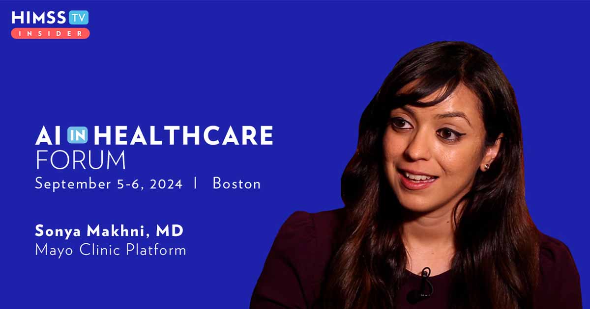 Dr. Sonya Makhni at Mayo Clinic Platform_AI in Healthcare Forum 2024