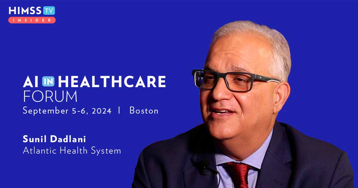 Sunil Dadlani at Atlantic Health System_AI in Healthcare Forum 2024