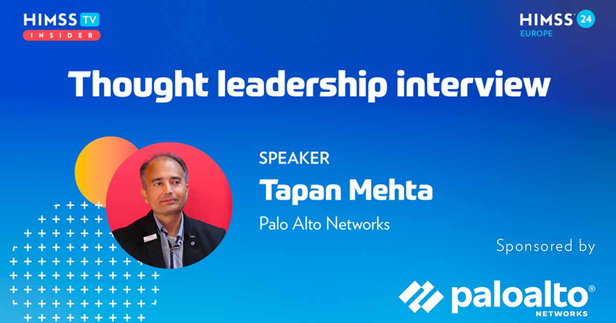 Tapan Mehta at Palo Alto Networks_sponsored video_HIMSS24 Europe