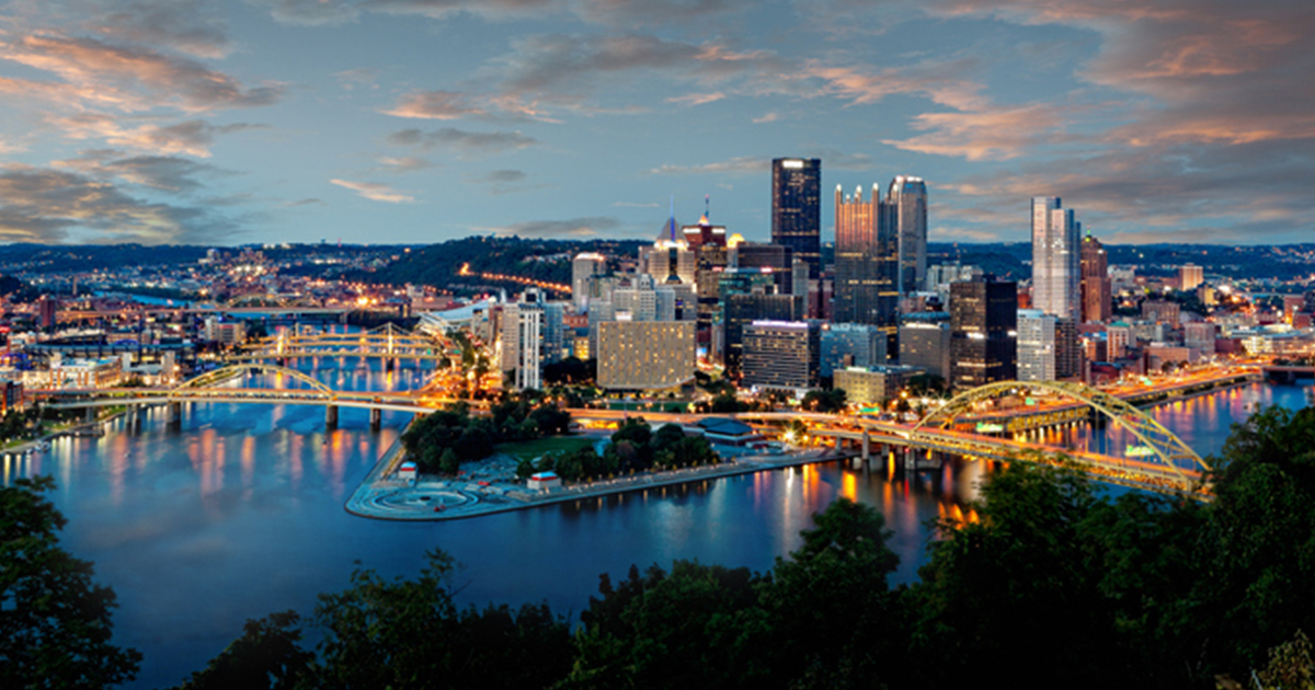 Image of Pittsburgh with bridges