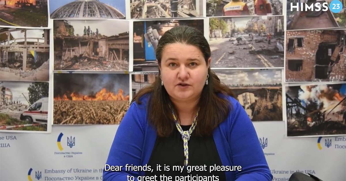 Ukrainian Ambassador Oksana Markarova addresses HIMSS23