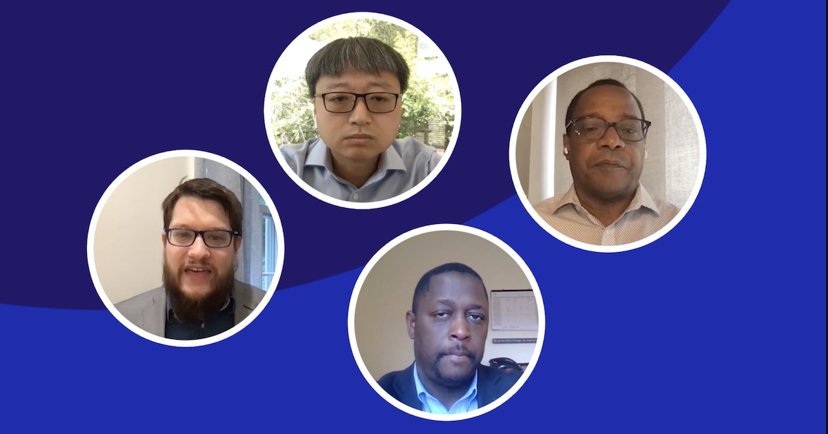 Dr. Garth Graham, Facebook head of health KX Jin, Darius Walker of CBS, and Jonah Comstock