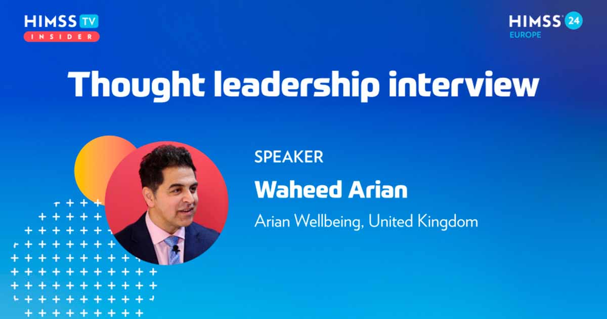 Dr. Waheed Arian at Arian Wellbeing_HIMSS24 Europe