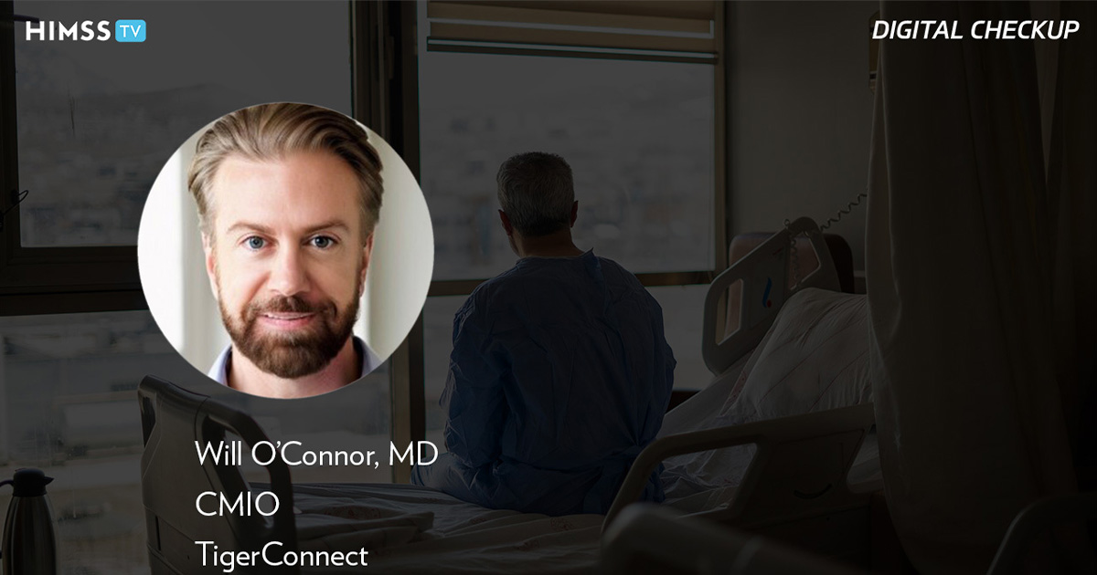 Dr. Will O'Connor at TigerConnect_Person sitting on hospital bed photo by Abdullah Durmaz/E+/Getty Images