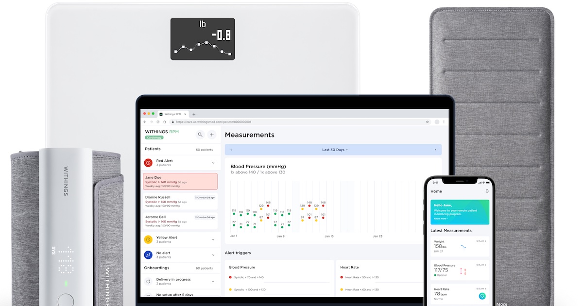 Withings RPM devices and screenshots