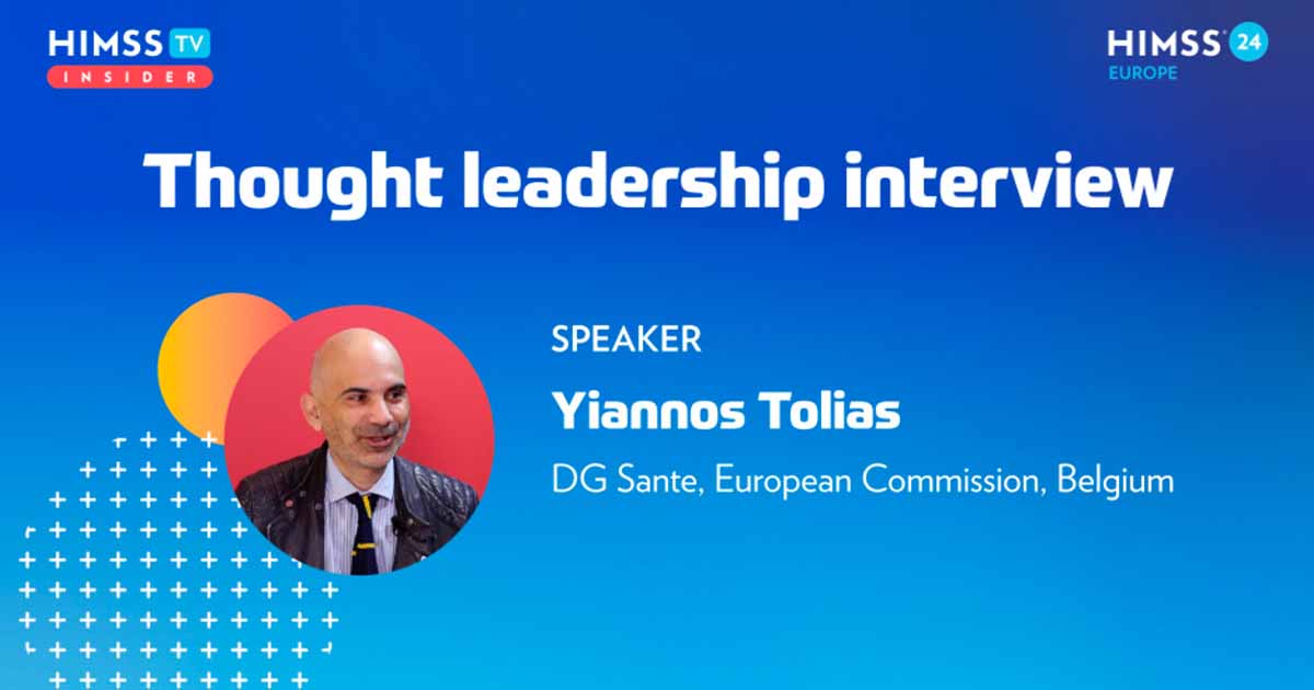 Yiannos Tolias at DG Sante_HIMSS24 Europe