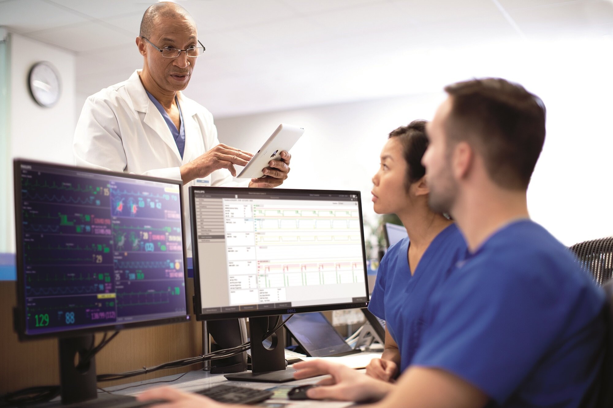 Medical professionals in a discussion.