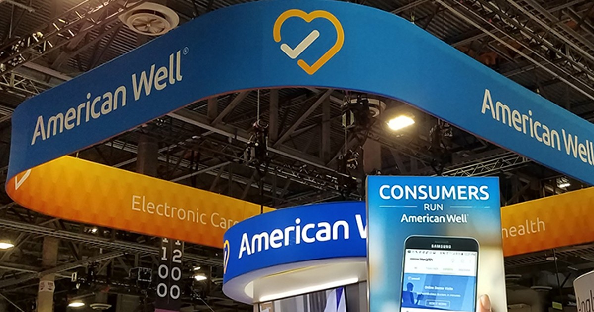 The Amwell booth at HIMSS