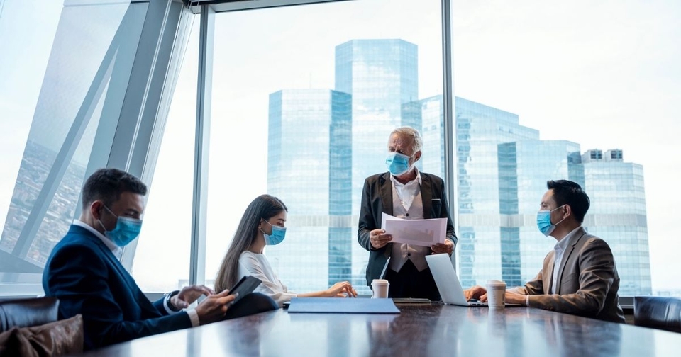 People at a business meeting.