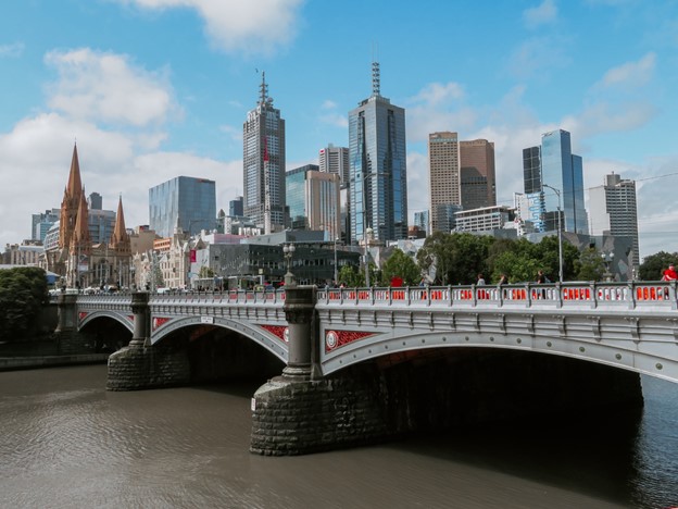 Melbourne skyline.