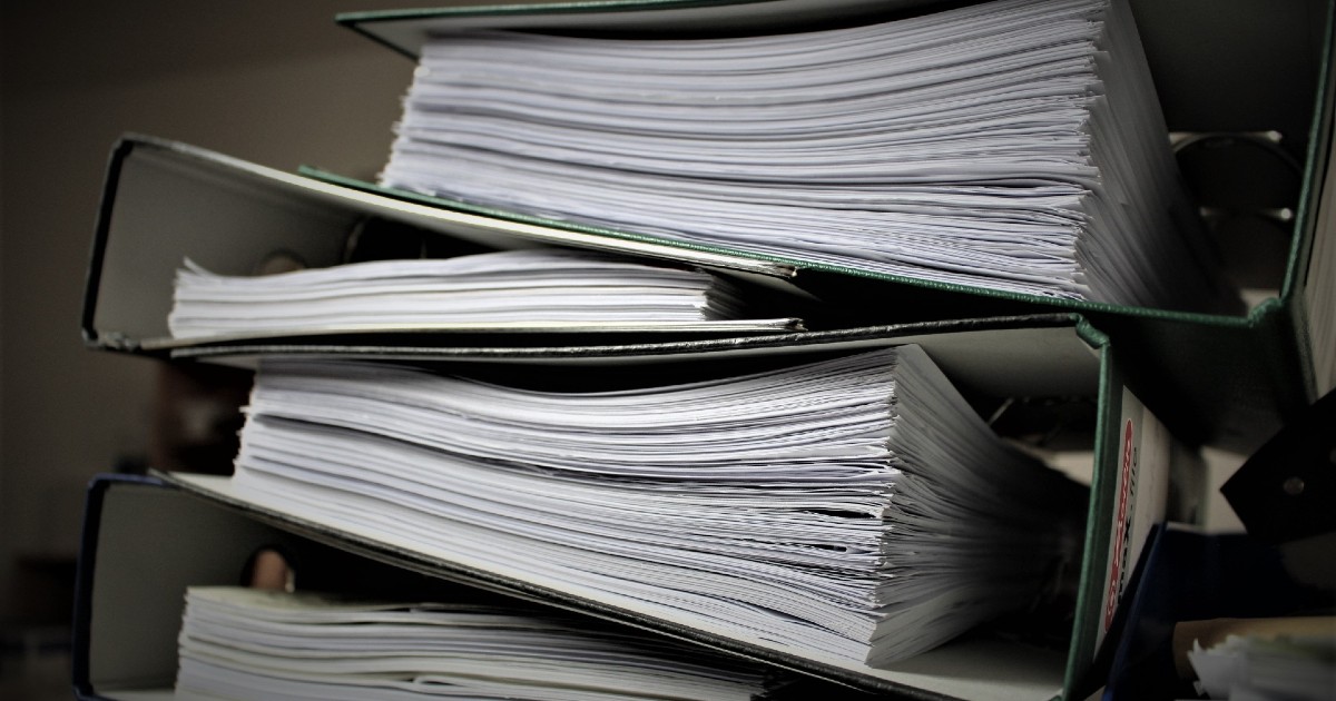 Binders full of paperwork