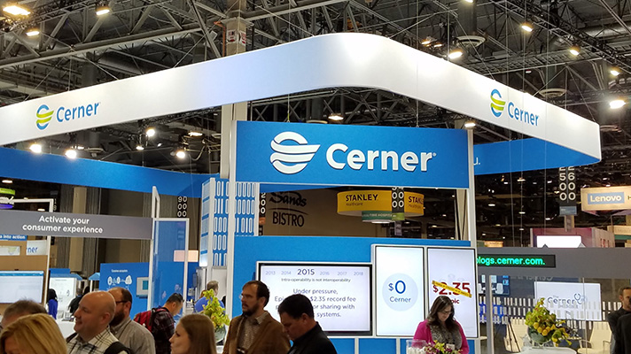 The Cerner booth at HIMSS