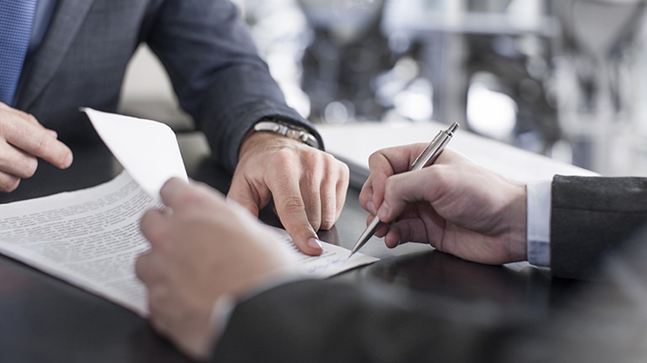Signing paperwork