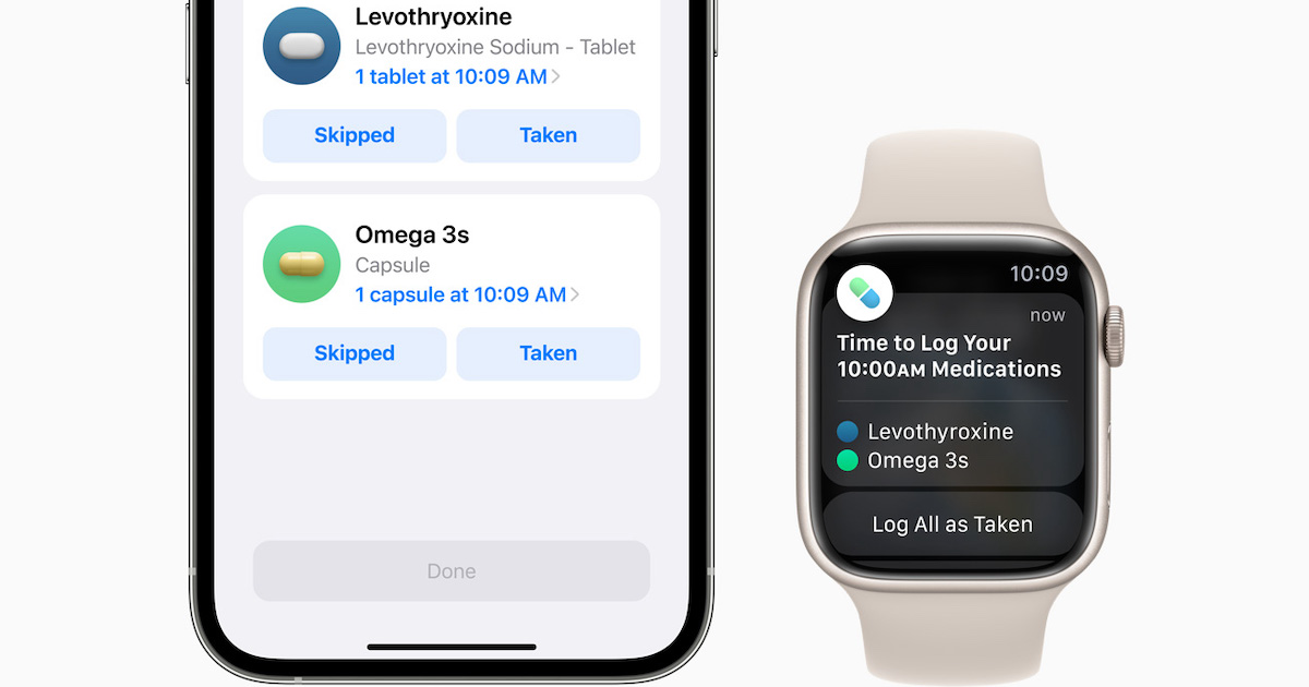 Apple watch and app screenshot