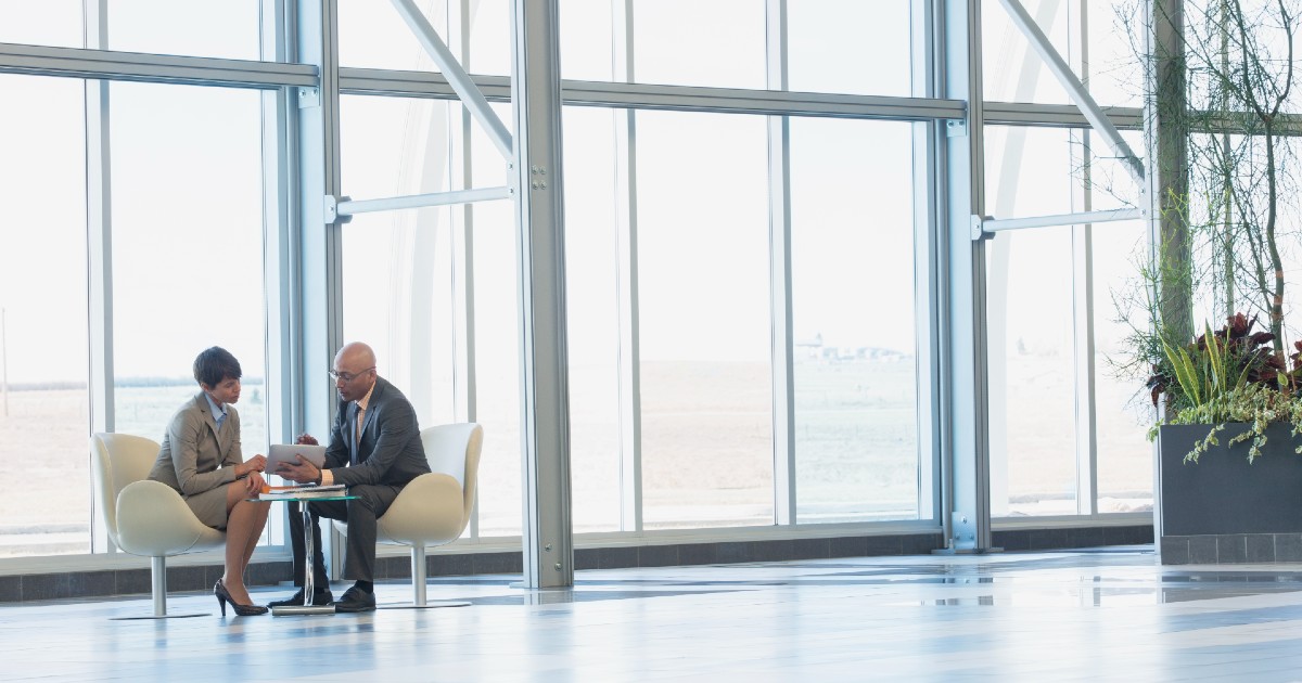 A meeting between two executives