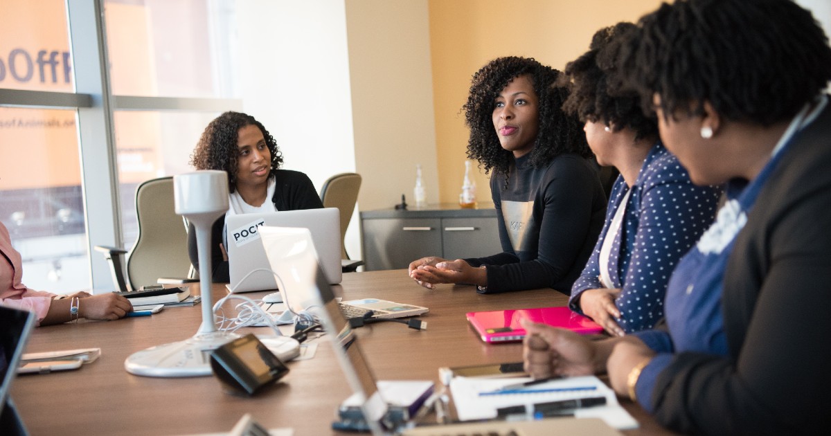 Executives at a meeting