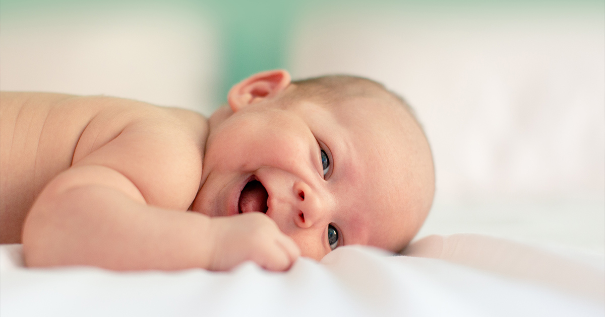 Baby lying down