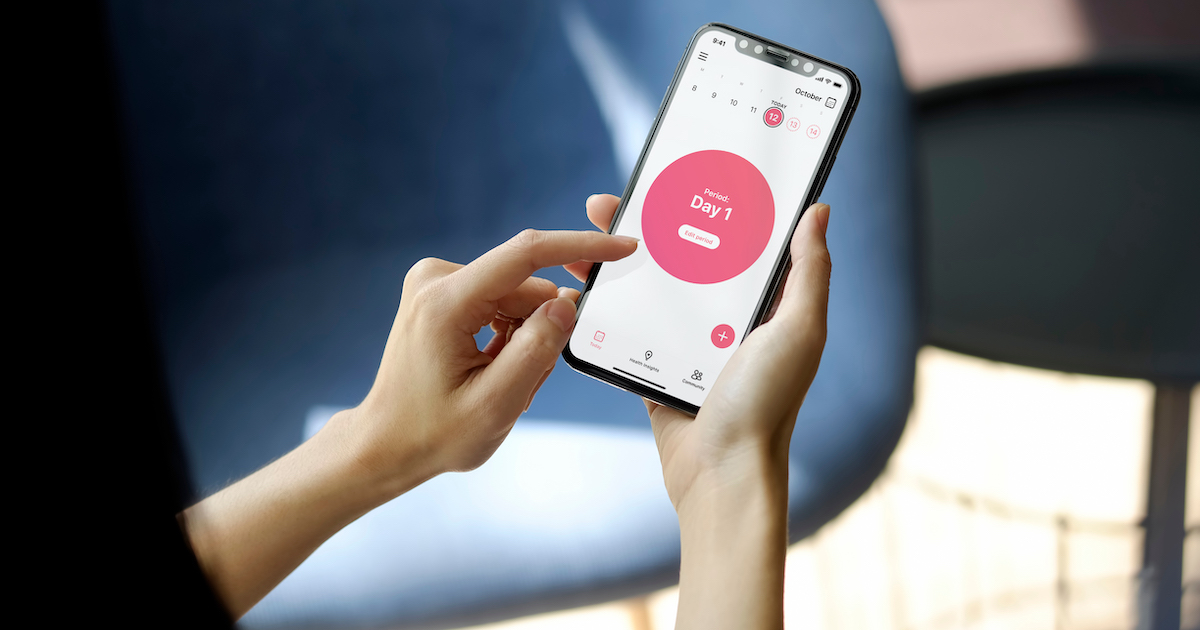 Flo app on smartphone