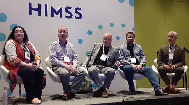 Moderator Didi Davis, Matt Becker, John Blair, Alan Swenson and Steven Lane