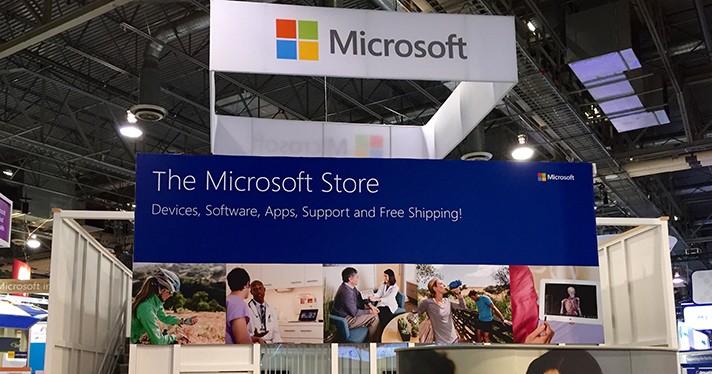 Microsoft booth at HIMSS