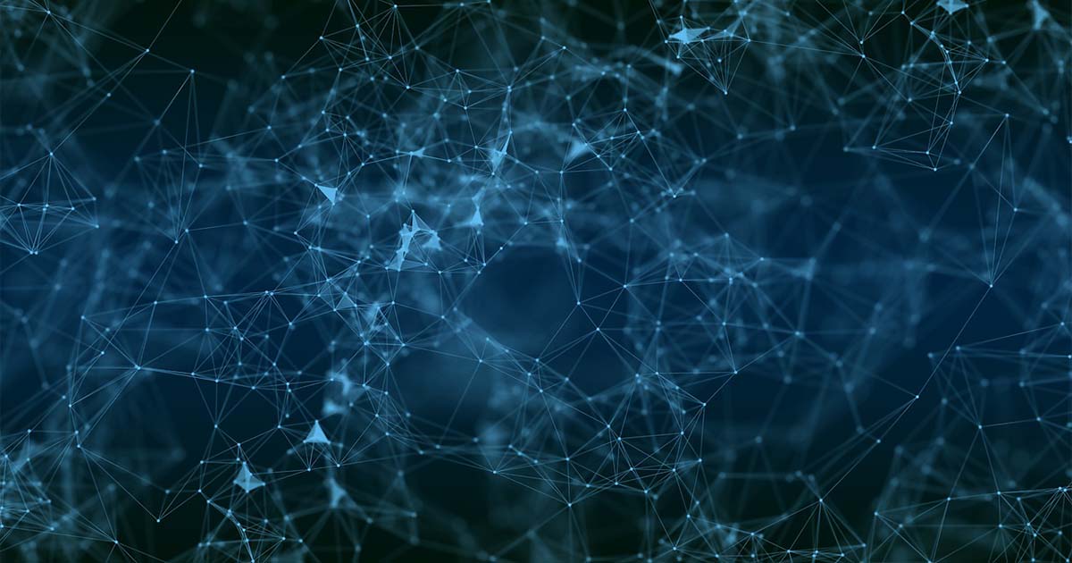 Abstract of points and connecting lines