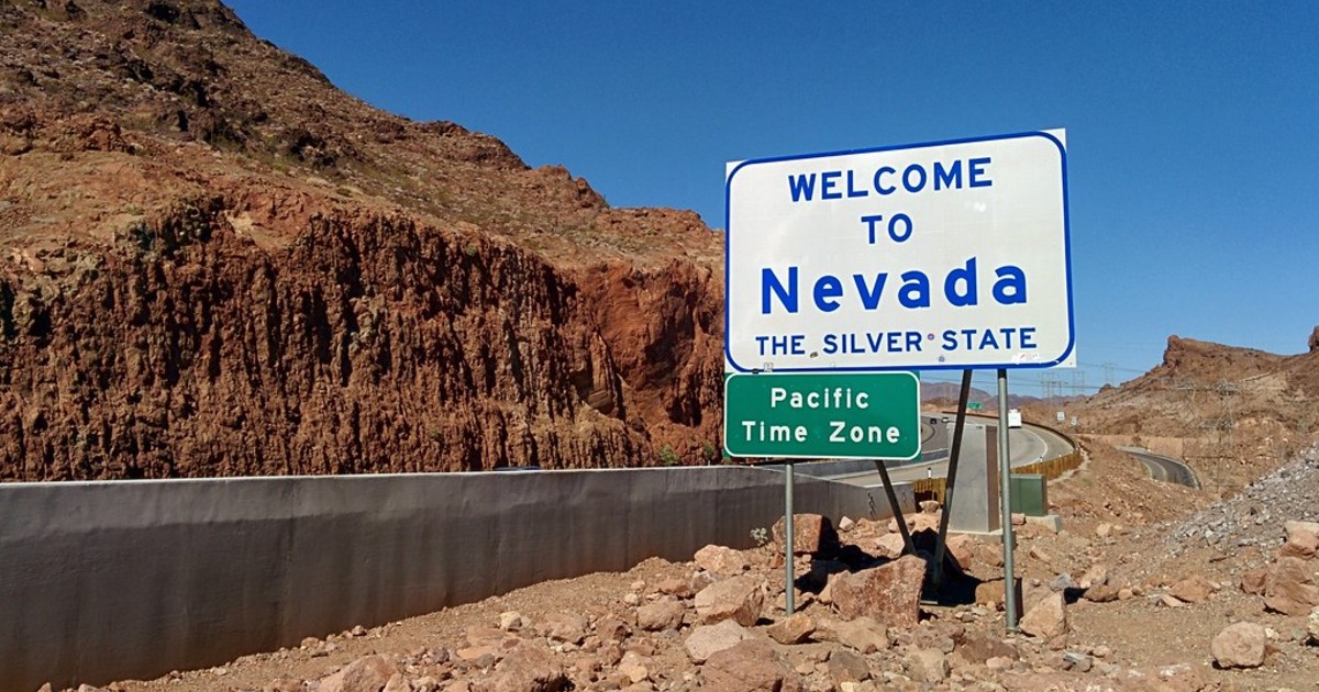 A sign reading "Welcome to Nevada"