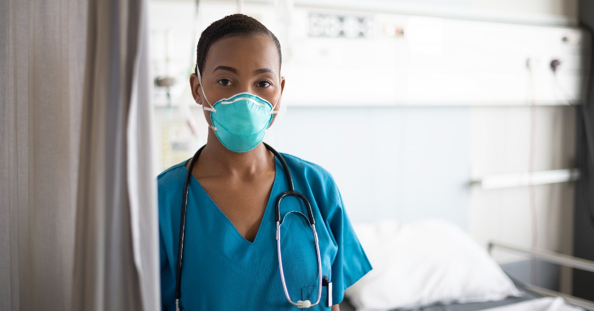 A person in PPE