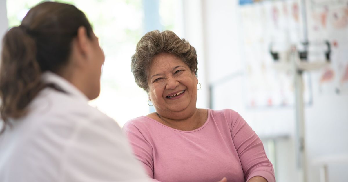 Doctor talking to patient