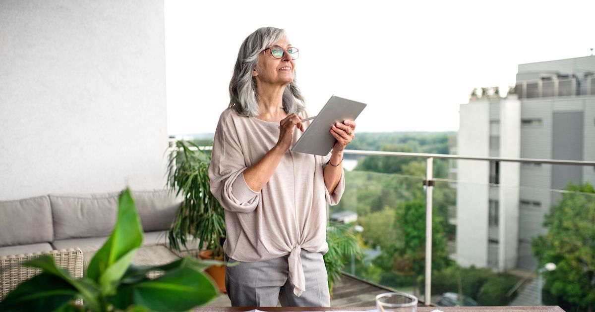 Person using tablet