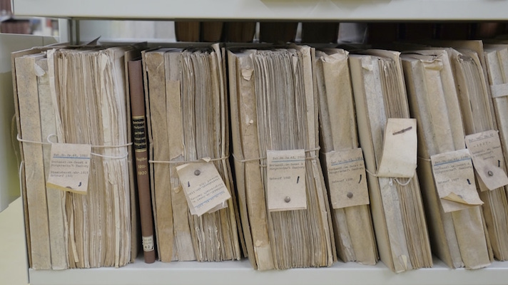 Bundles of paper records