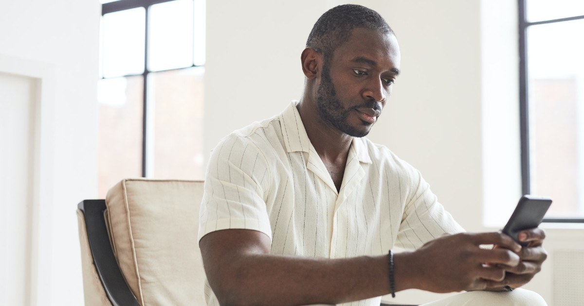 Person using smartphone