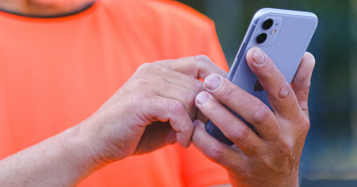 A person texting