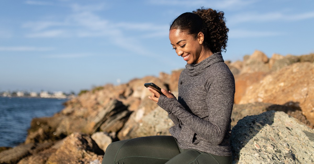 A person looking at their phone