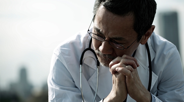 Sad doctor
