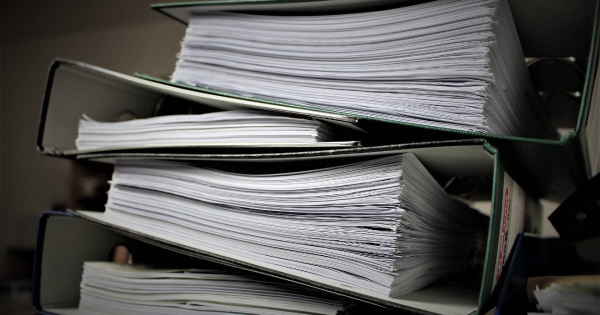Stack of binders