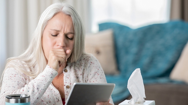 Person coughing