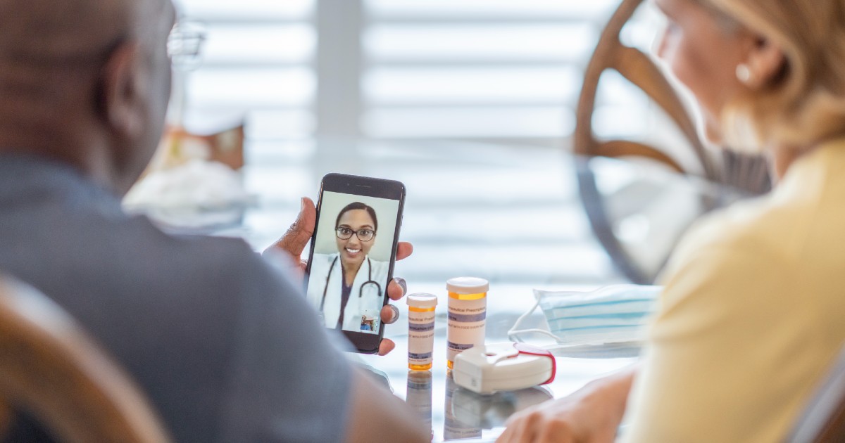 Patients consult with a doctor via telehealth