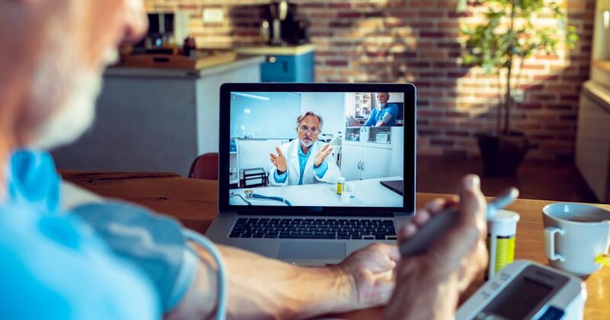 Patient and doctor consult with telehealth remote monitoring