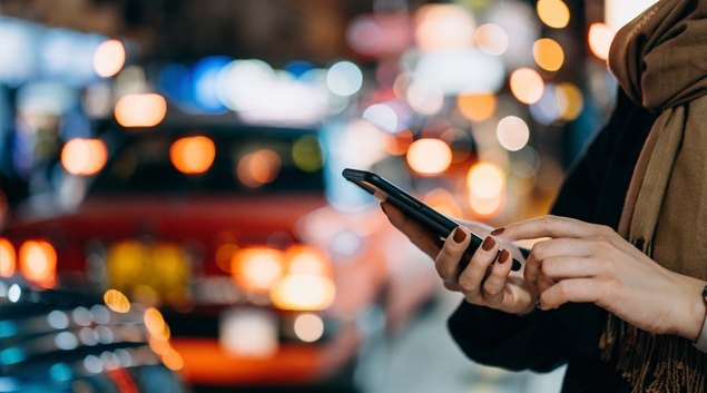 Person using smartphone