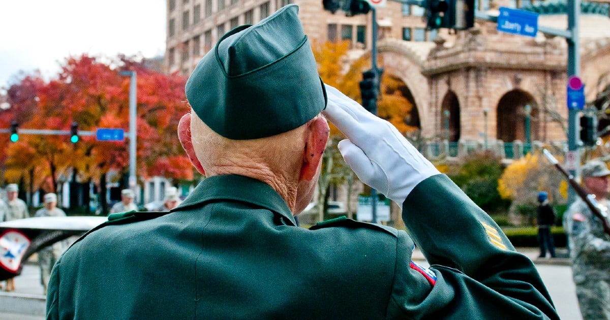 A veteran salutes