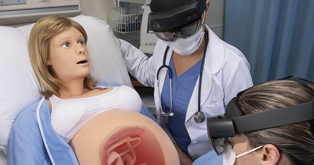Victoria, the company's childbirth simulator