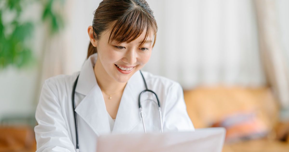 A doctor in a virtual consultation with a patient