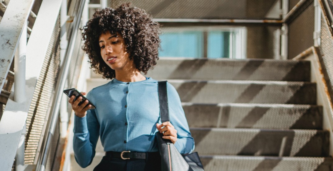 A person using a phone