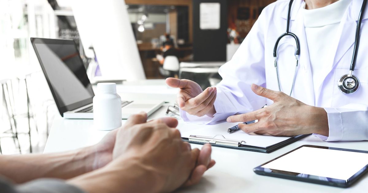 A doctor and a patient during a consultation