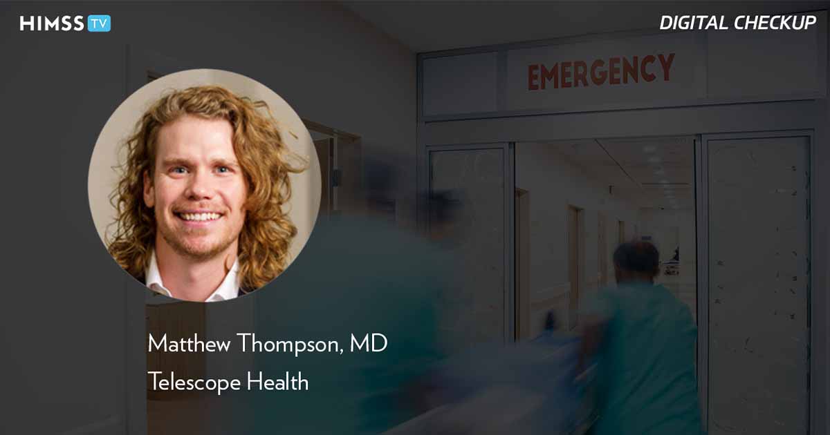 Dr. Matthew Thompson, Telescope Health_Doctor wheeling patient in ER Photo by JazzIRT/E+/Getty Images