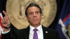 New York Gov. Andrew Cuomo at a press briefing