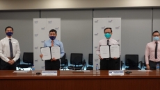 Officials from NUHS and NSSC at the signing of an agreement to build PRESCIENCE supercomputing infrastructure by mid-2022