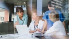 Healthcare workers meeting